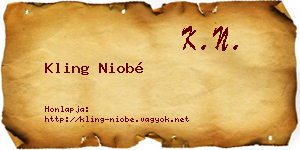 Kling Niobé névjegykártya
